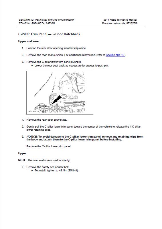 Ford Fiesta 2011 Repair Manual PDF – Instant Download Maintenance Guide