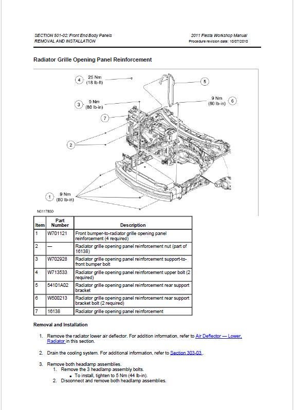 Ford Fiesta 2011 Repair Manual PDF – Instant Download Maintenance Guide